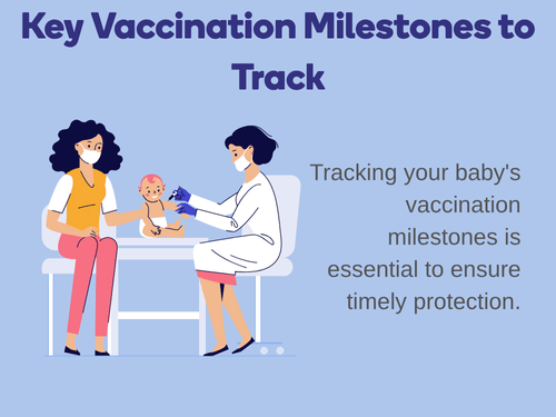 Illustrated doctor administers a baby vaccination during a clinic visit with the mother present