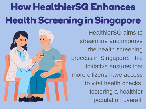 Illustration showing a doctor performing a checkup, representing the HealthierSG health screening programme